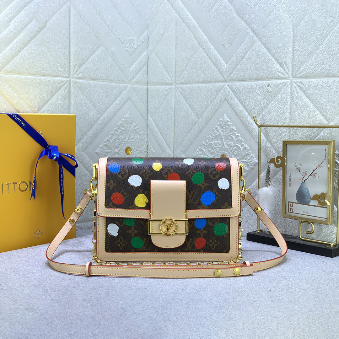 LV Designer Bagss Luxury Bag Colorful Wave Points Shoulder Bag Ladies Fashion Bag High Quality Leather Bag