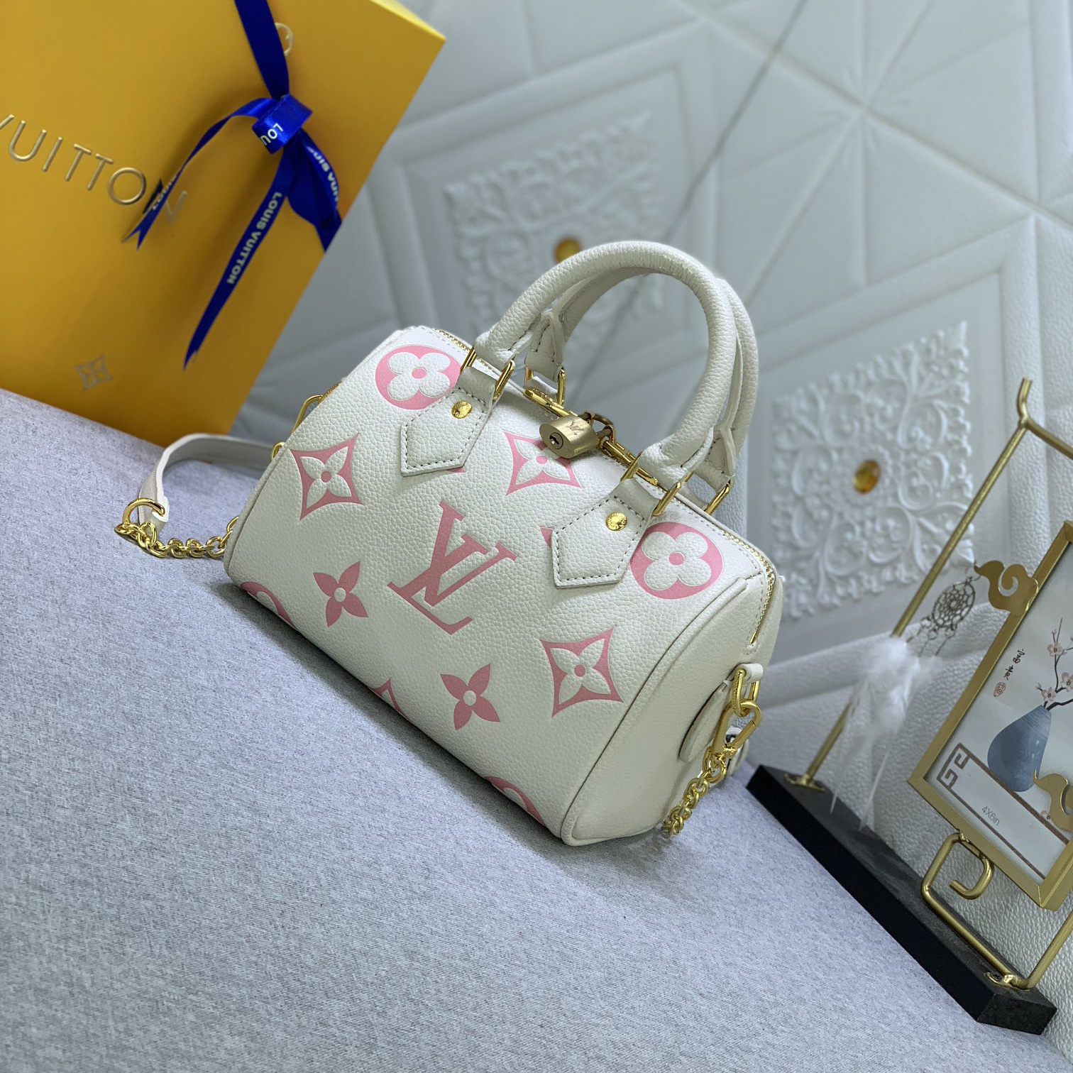 LV Designer Bag Luxury Leather Crossbody Shoulder Underarm Bag Ladies Women's Fashion Printed Chain Zipper Closure Purse