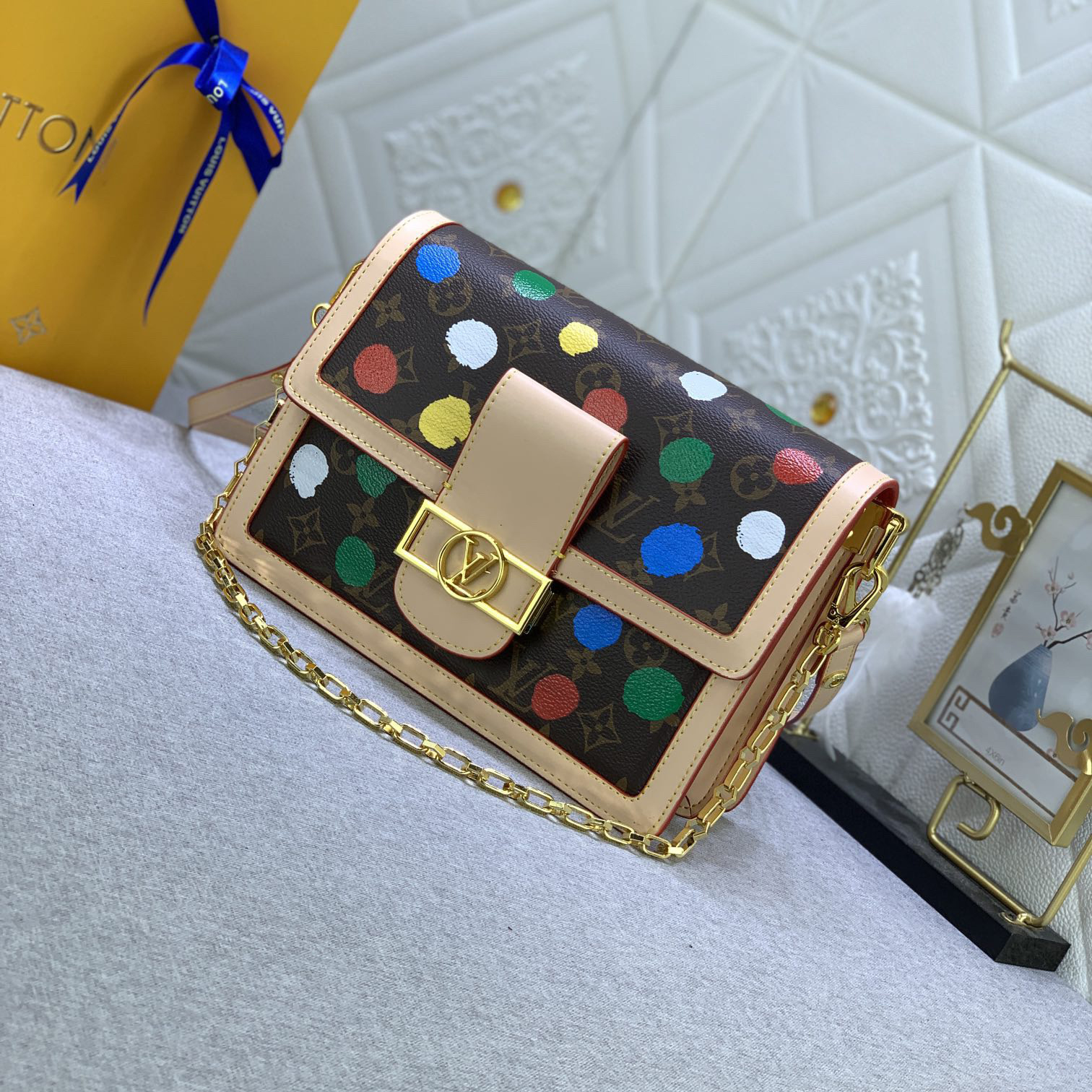 LV Designer Bagss Luxury Bag Colorful Wave Points Shoulder Bag Ladies Fashion Bag High Quality Leather Bag
