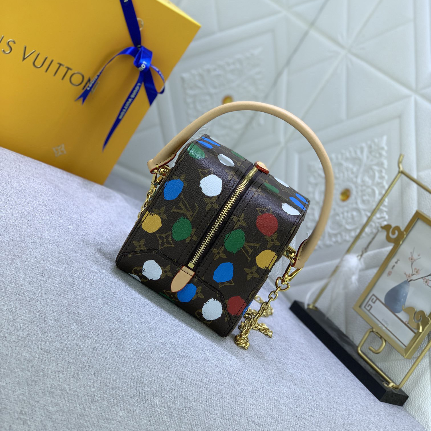 LV Designer Bagss Luxury Bag Colorful Wave Points Shoulder Bag Ladies Fashion Bag High Quality Leather Bag