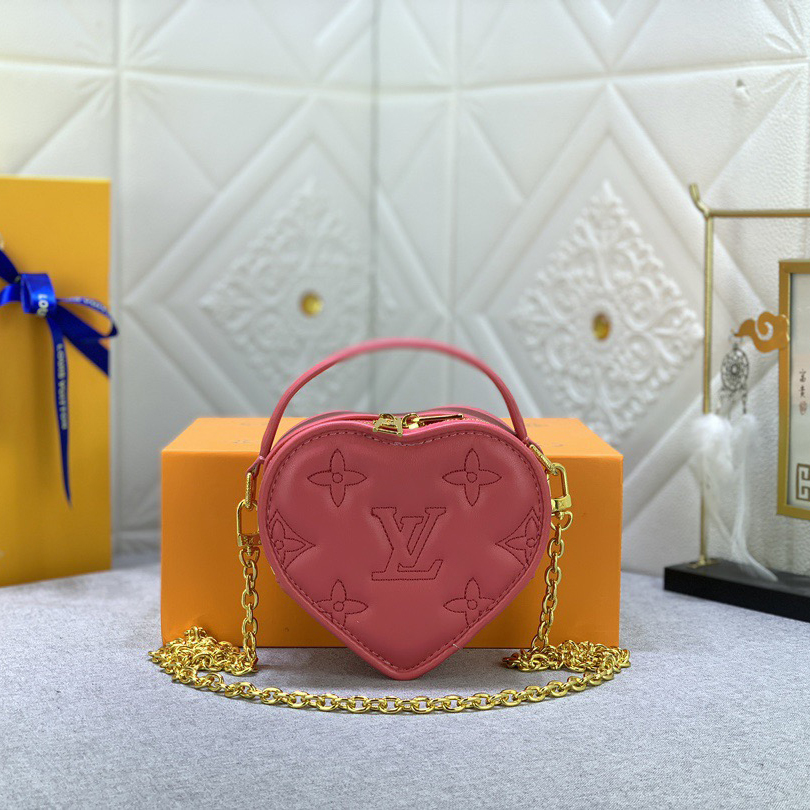 LV Designer Bagss Luxury Love Shape Bag Shoulder Bag Crossbody Purse Ladies Fashion Mini Bag High Quality Leather Zipper Armpit Bag