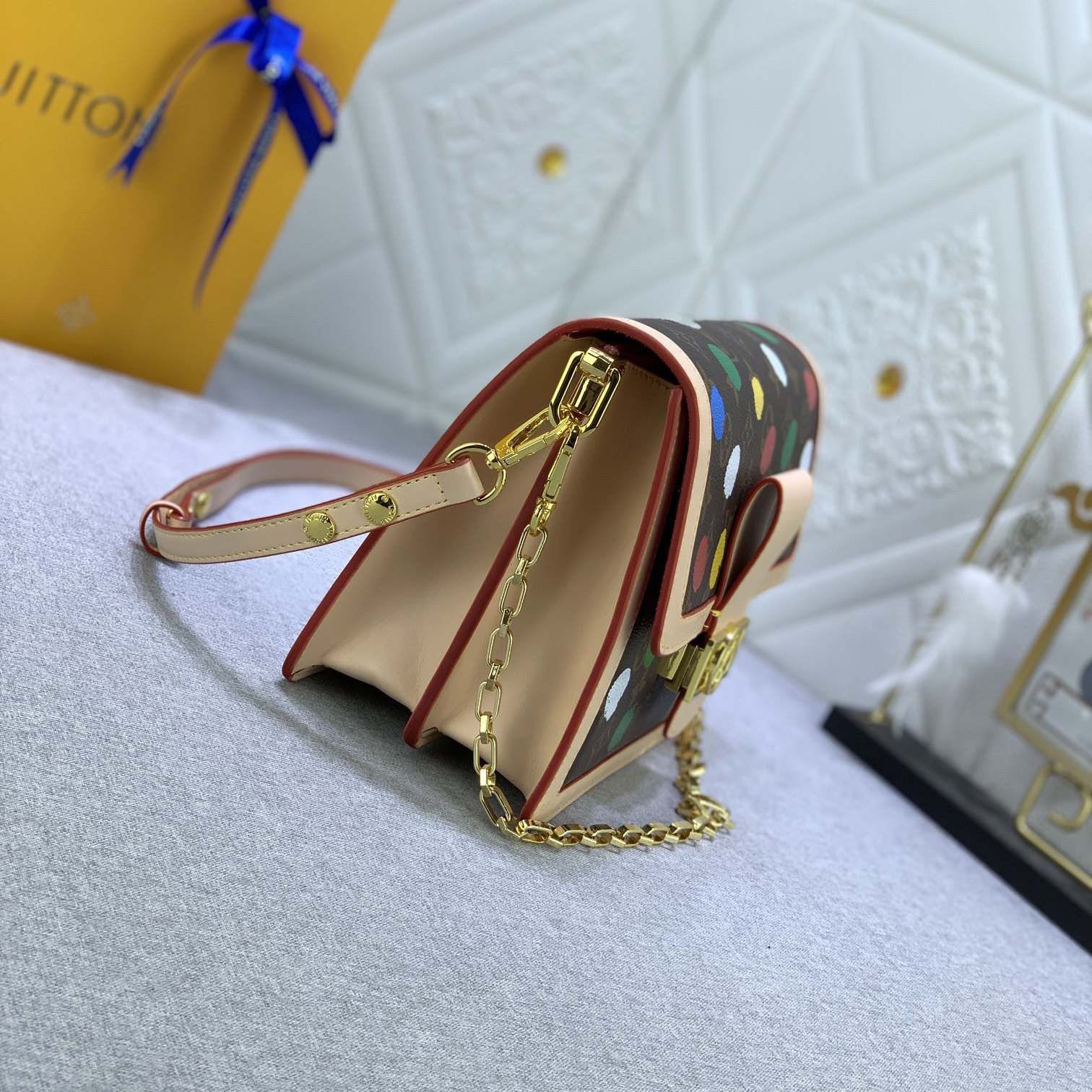 LV Designer Bagss Luxury Bag Colorful Wave Points Shoulder Bag Ladies Fashion Bag High Quality Leather Bag