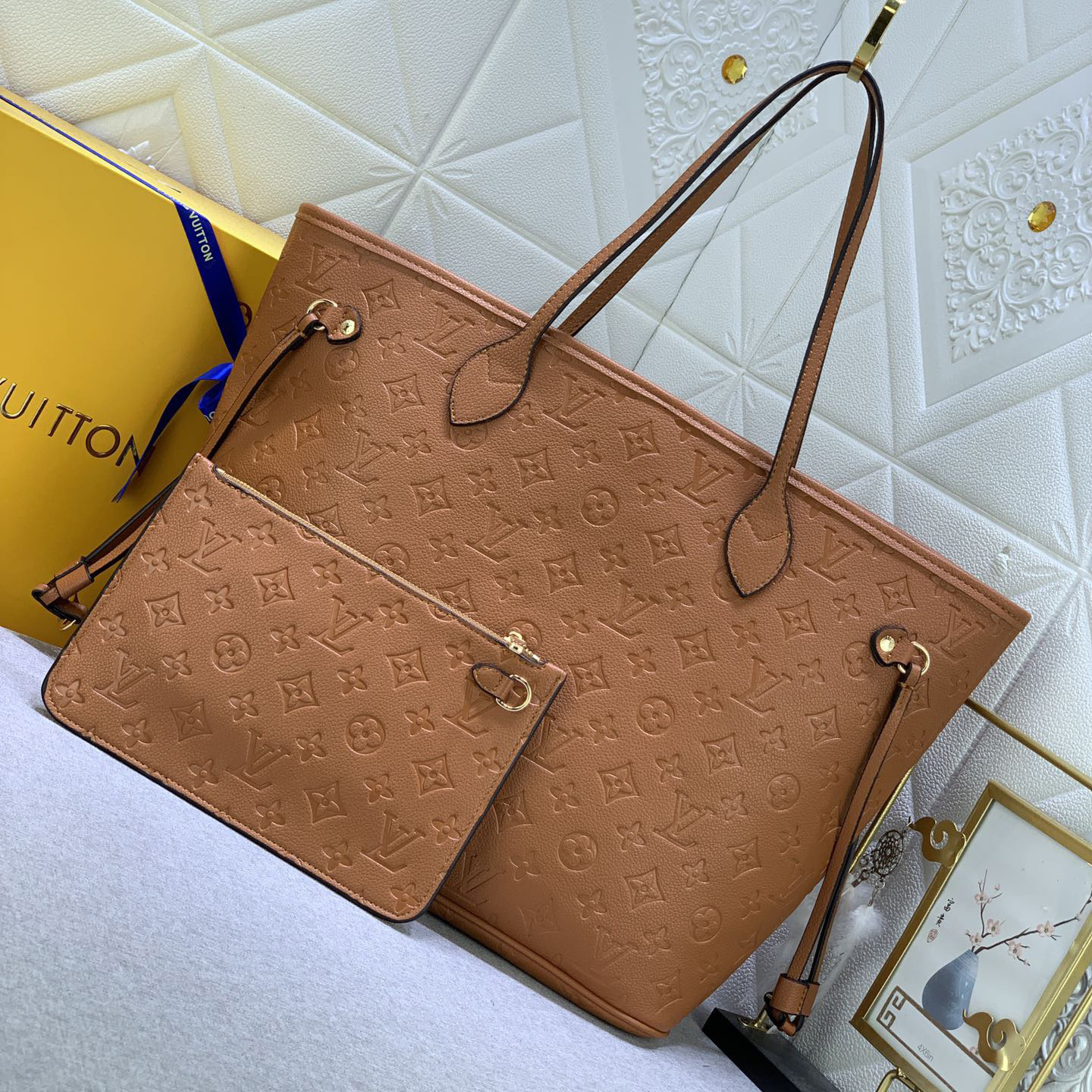 LV High Qualitys Women Two-Piece Bags Luxurys Handbags Ladies Designer Composite Bags Lady Clutch Bag Shoulder Tote Female Purse Wallet Hand Bag