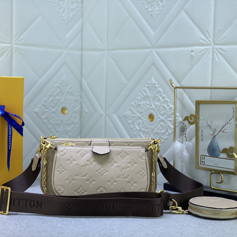 LV Designer Bagss Luxury Bag Classic Handbag Retro Print Three-Piece Bag Adjustable Shoulder Straps Can Also Be Removed Women High Quality Leather Bag