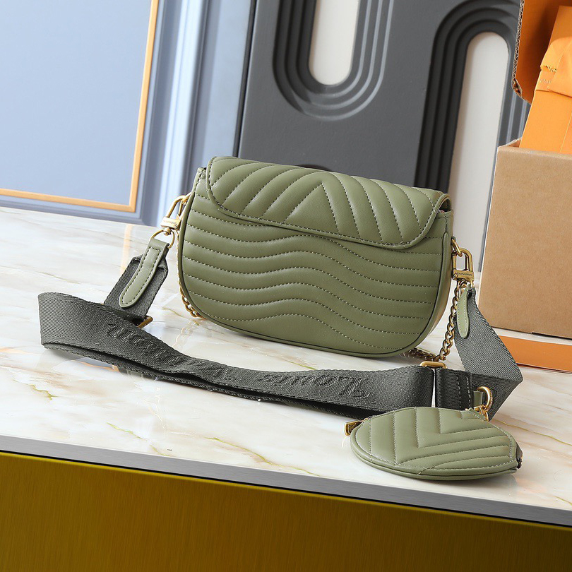 LV High Qualitys Women Handbag Equipped With Detachable And Adjustable Braided Leather Chain Strap For Easy Shoulder Or Crossbody Carrying Lady Clutch Shoulder Tote Female Purse Wallet Hand Bag