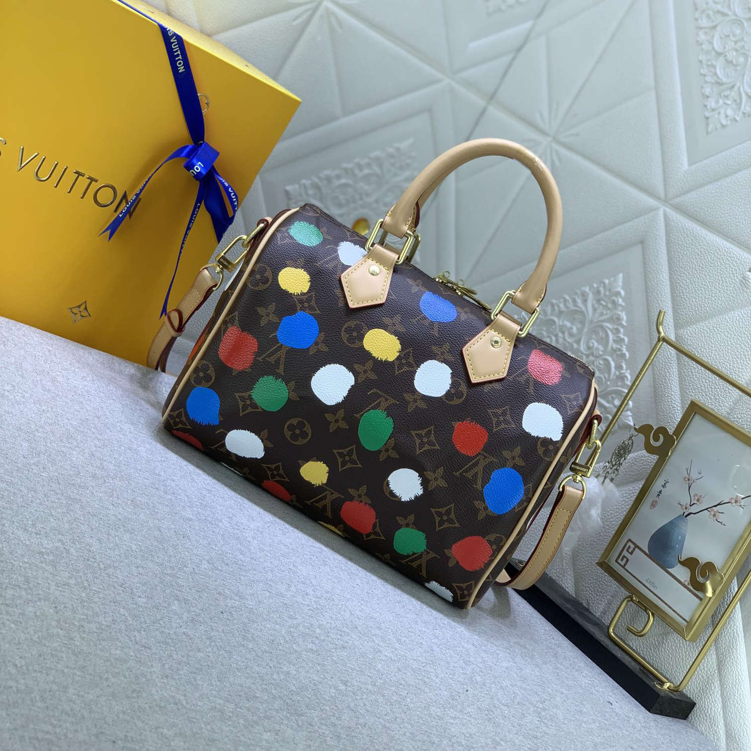 LV Designer Bagss Luxury Bag Colorful Wave Points Shoulder Bag Ladies Fashion Bag High Quality Leather Bag