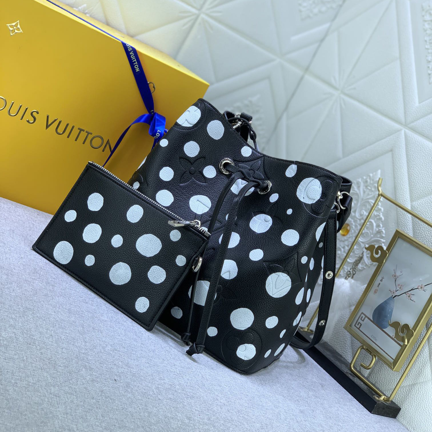 LV Designer Bagss Luxury Bag Classic Handbag Both The Chain And Adjustable Leather Shoulder Strap Can Be Disassembled The Canvas Surface Iconic Polka Dots Of Women Fashion Bag High Quality Leather Bag