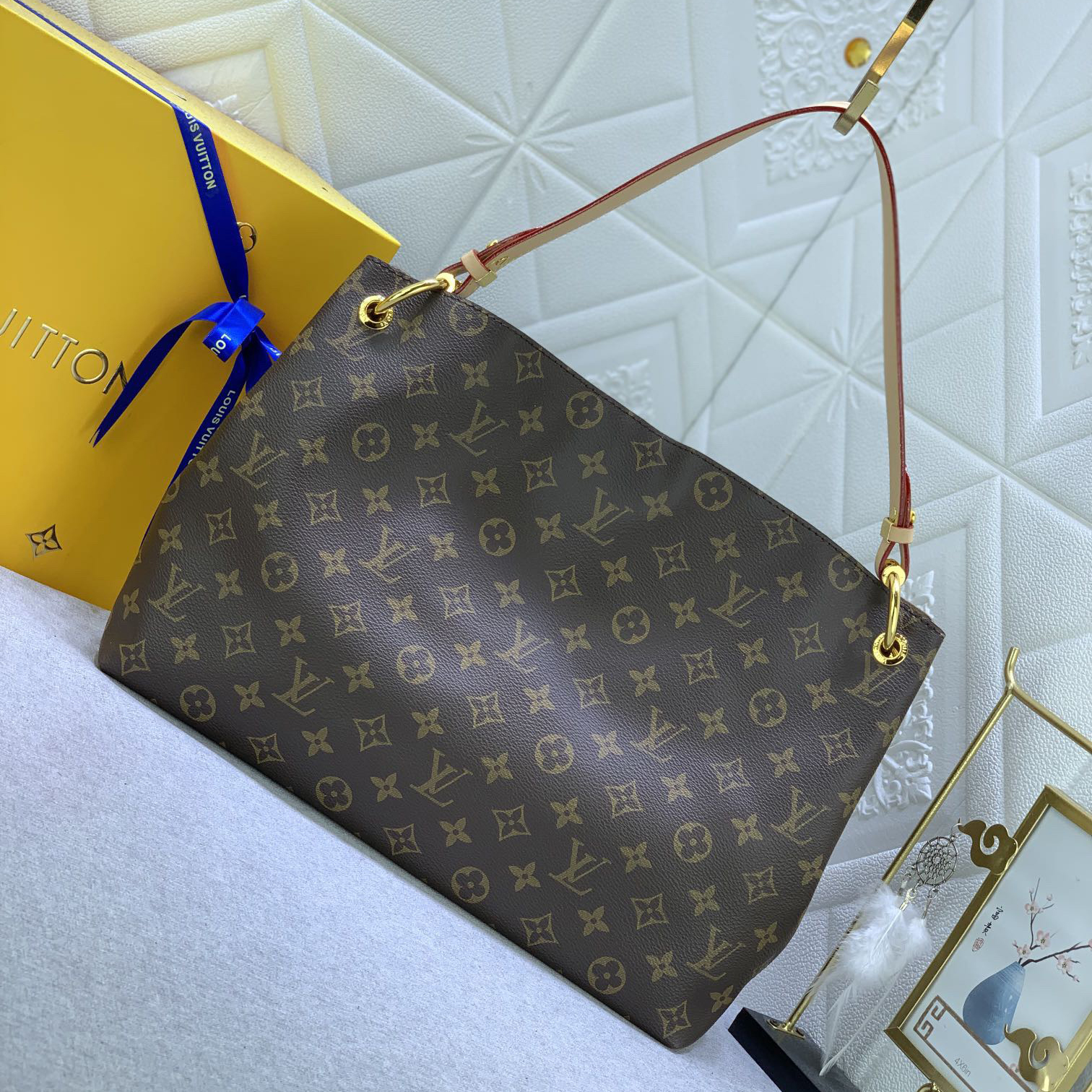 LV Designer Bag Shoulder Bag Luxury Bag Purse Tote Classic Logo Women's Tramp Bag High Quality Leather Crossbody Fashion Printed Hand Bag