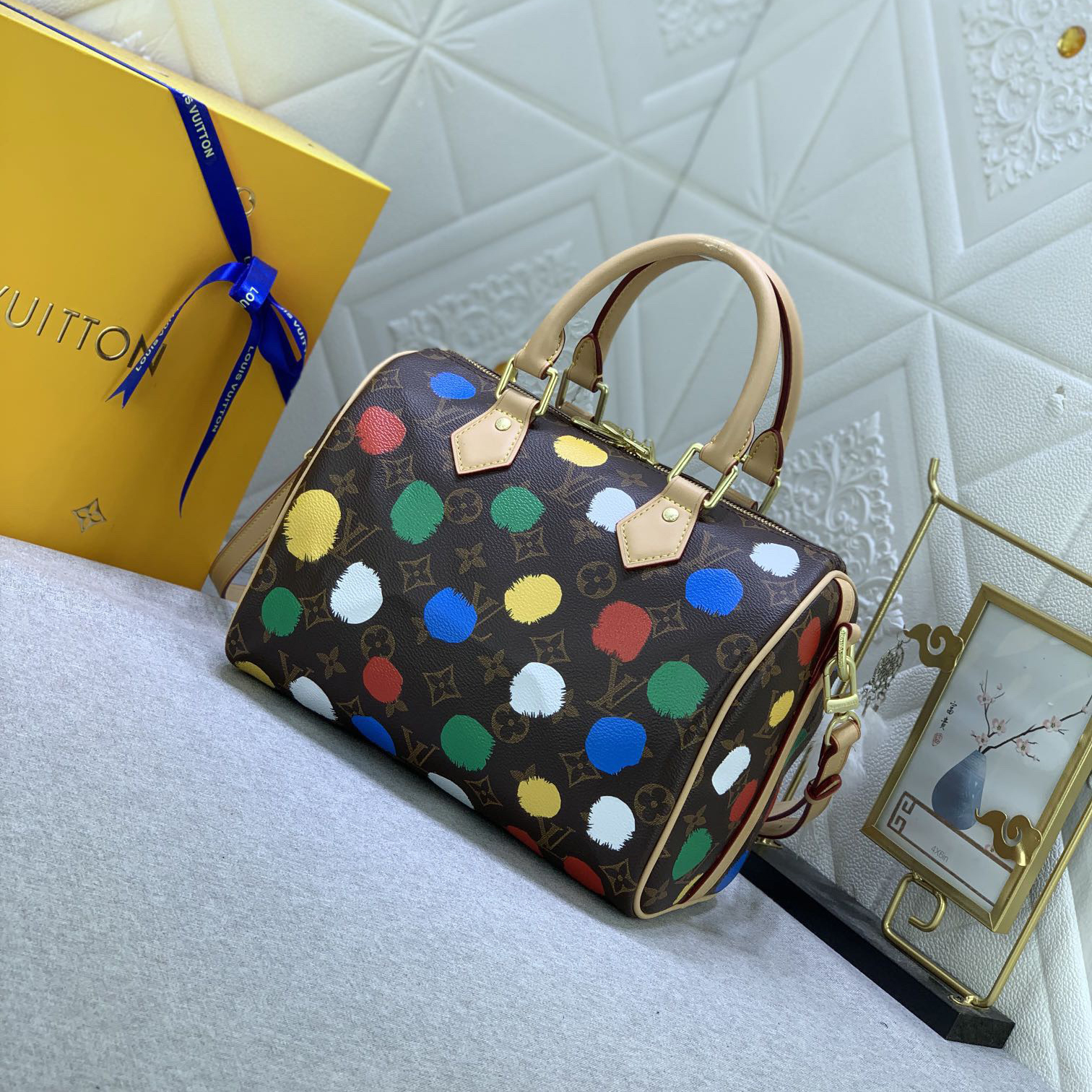 LV Designer Bagss Luxury Bag Colorful Wave Points Shoulder Bag Ladies Fashion Bag High Quality Leather Bag
