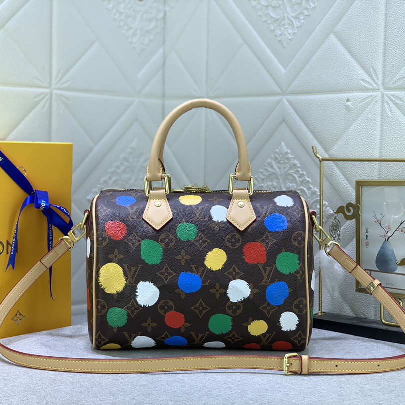 LV Designer Bagss Luxury Bag Colorful Wave Points Shoulder Bag Ladies Fashion Bag High Quality Leather Bag