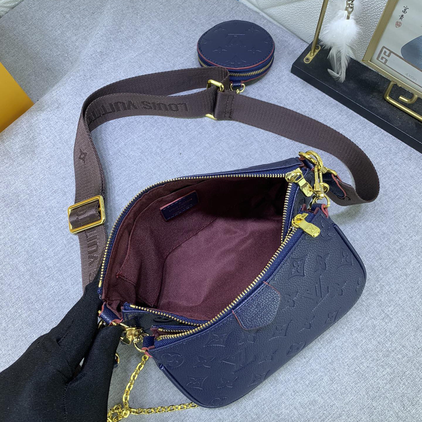 LV Designer Bagss Luxury Bag Classic Handbag Retro Print Three-Piece Bag Adjustable Shoulder Straps Can Also Be Removed Women High Quality Leather Bag