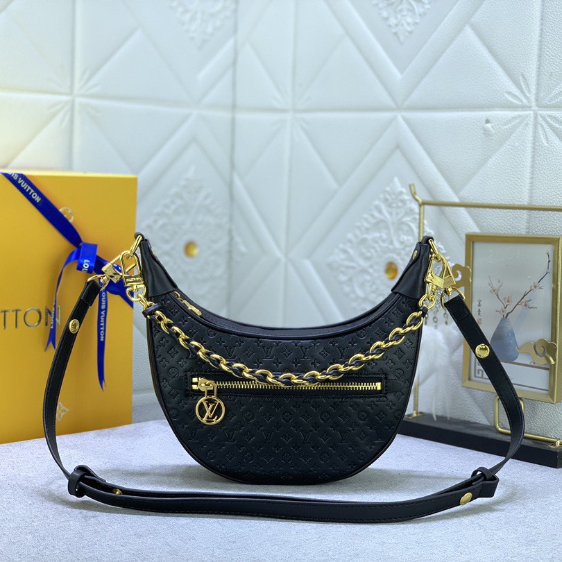 LV Designer Bag Shoulder Bag Luxury Bag Adjustable Shoulder Straps For Easy Shoulder Or Crossbody Crossbody Designer Bag Ladies Casual Handbag Chain Ladies Moon Package Half Circle Package Arc Package Pea Package Mini Bag