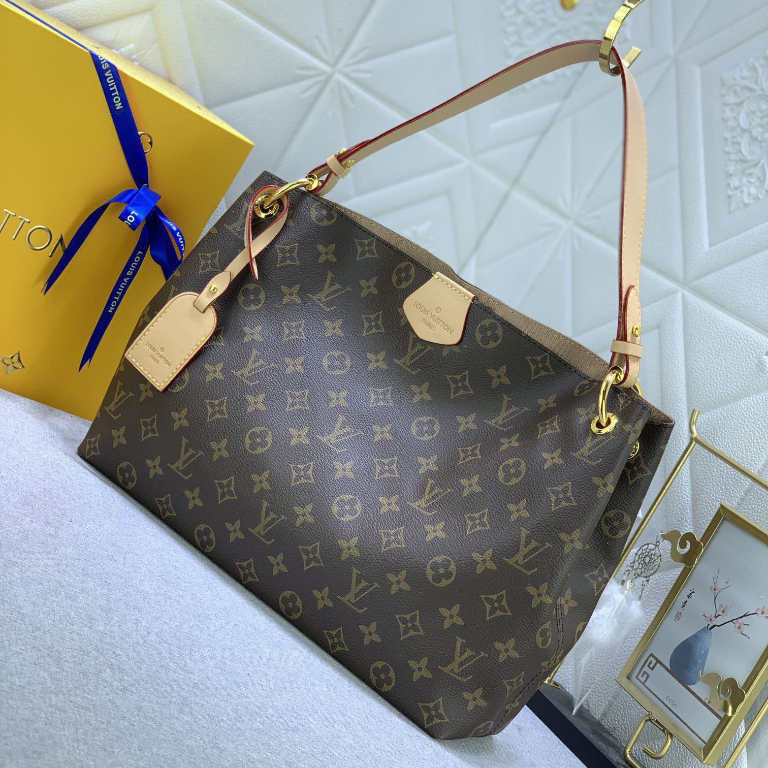 LV Designer Bag Shoulder Bag Luxury Bag Purse Tote Classic Logo Women's Tramp Bag High Quality Leather Crossbody Fashion Printed Hand Bag