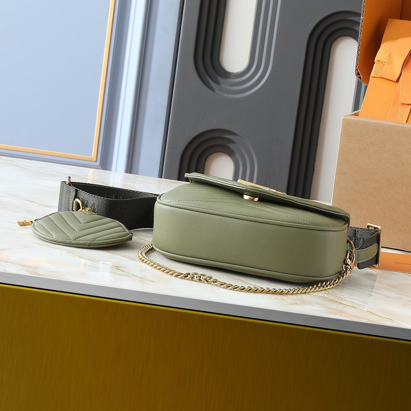 LV High Qualitys Women Handbag Equipped With Detachable And Adjustable Braided Leather Chain Strap For Easy Shoulder Or Crossbody Carrying Lady Clutch Shoulder Tote Female Purse Wallet Hand Bag