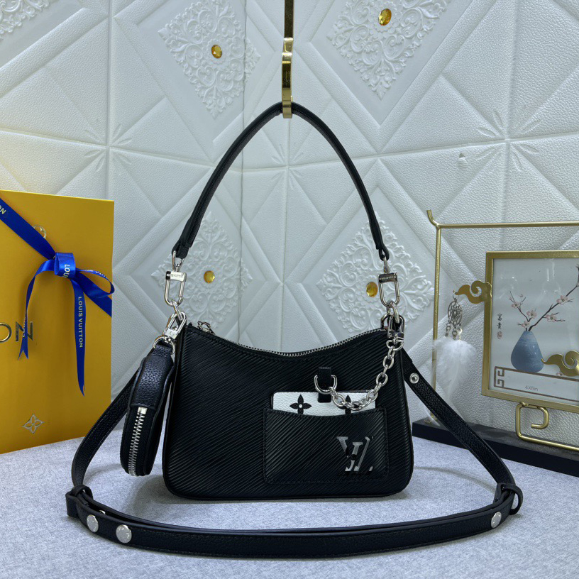 LV High Qualitys Women Handbag Equipped With Detachable And Adjustable Braided Leather Chain Strap For Easy Shoulder Or Crossbody Carrying Lady Clutch Shoulder Tote Female Purse Wallet Hand Bag