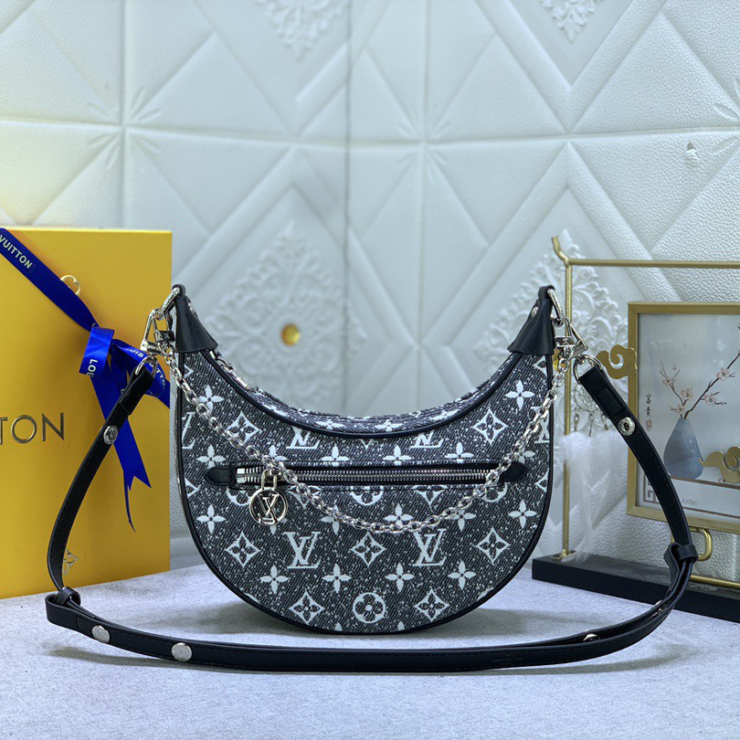 LV Designer Bag Shoulder Bag Luxury Bag Adjustable Shoulder Straps For Easy Shoulder Or Crossbody Crossbody Designer Bag Ladies Casual Handbag Chain Ladies Moon Package Half Circle Package Arc Package Pea Package Mini Bag