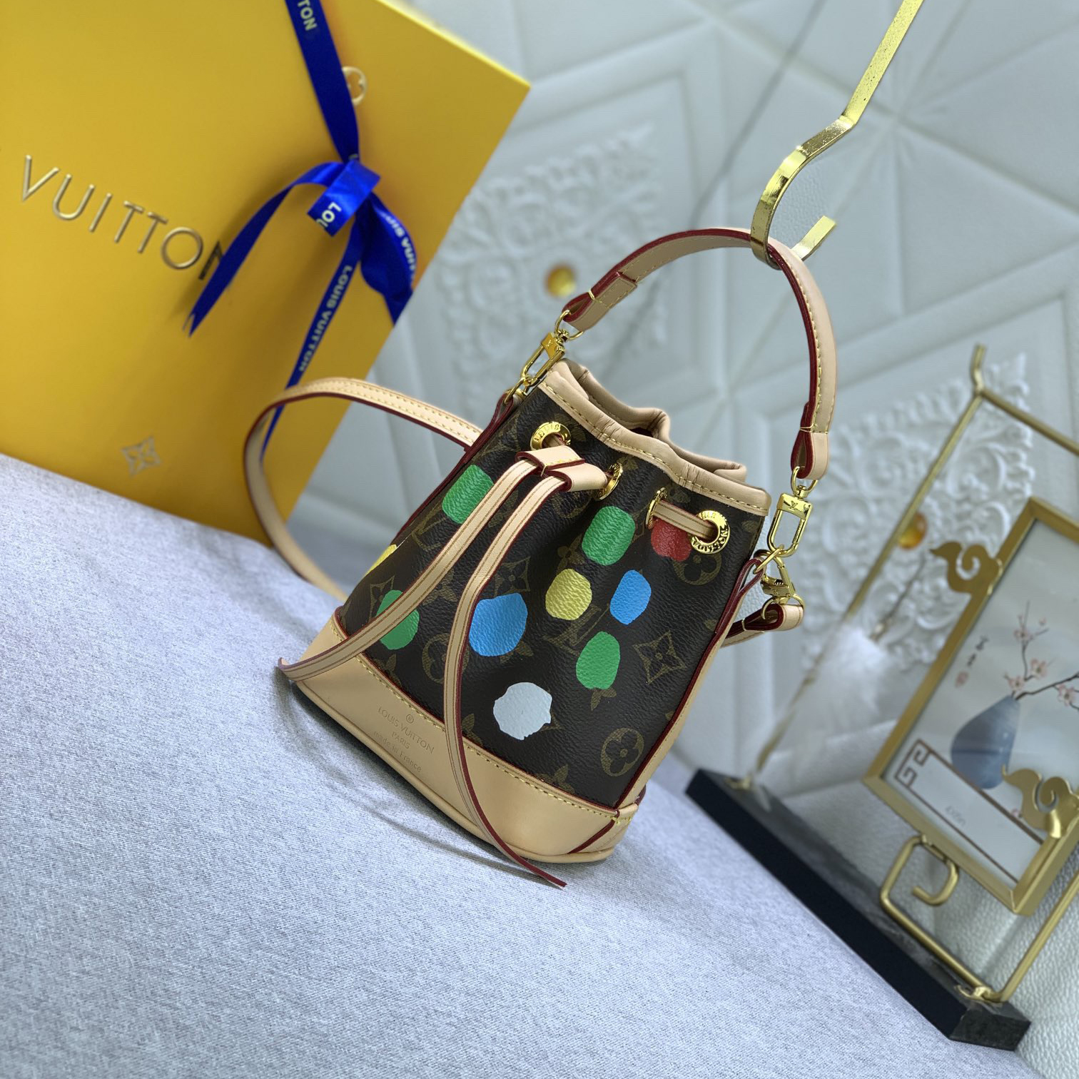 LV Designer Bagss Luxury Bag Colorful Wave Points Shoulder Bag Ladies Fashion Bag High Quality Leather Bag