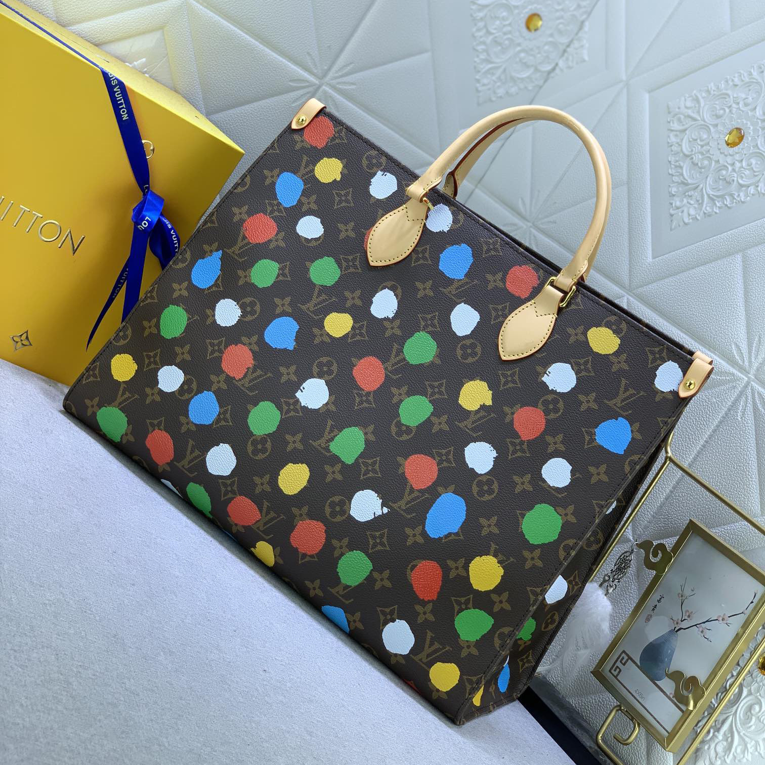 LV Designer Bagss Luxury Bag Colorful Wave Points Shoulder Bag Ladies Fashion Bag High Quality Leather Bag