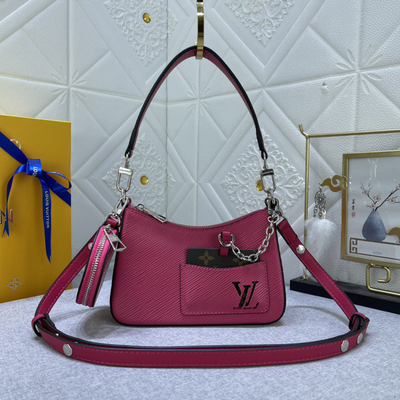 LV High Qualitys Women Handbag Equipped With Detachable And Adjustable Braided Leather Chain Strap For Easy Shoulder Or Crossbody Carrying Lady Clutch Shoulder Tote Female Purse Wallet Hand Bag