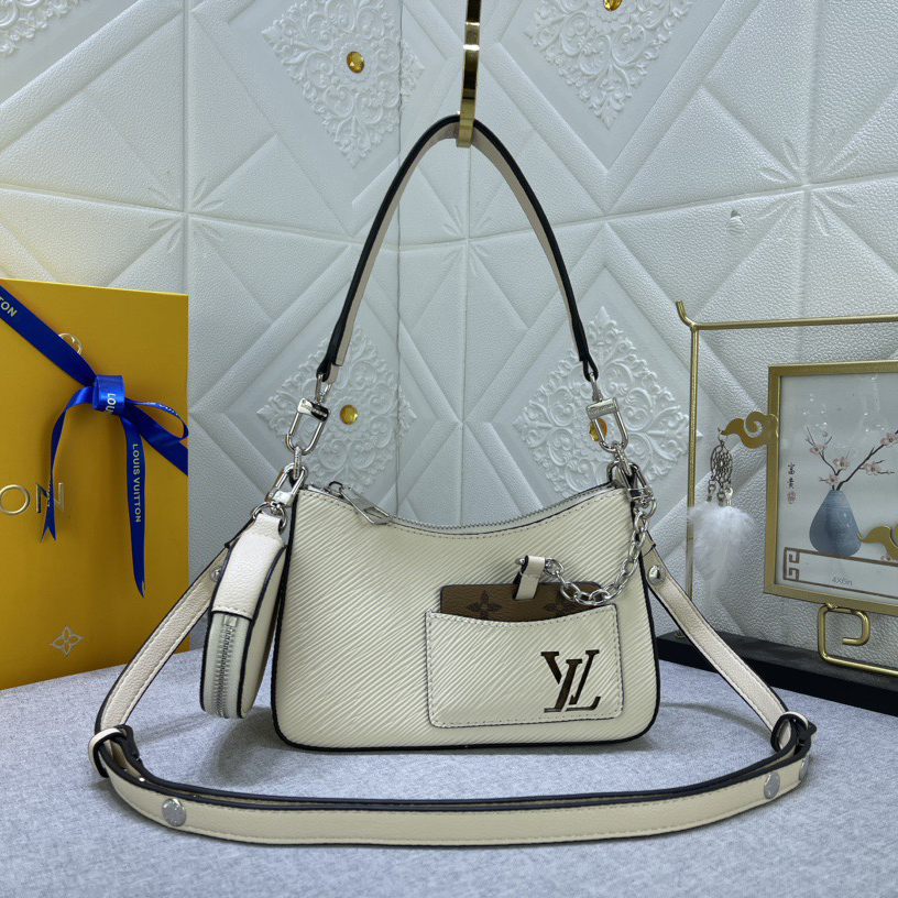 LV High Qualitys Women Handbag Equipped With Detachable And Adjustable Braided Leather Chain Strap For Easy Shoulder Or Crossbody Carrying Lady Clutch Shoulder Tote Female Purse Wallet Hand Bag