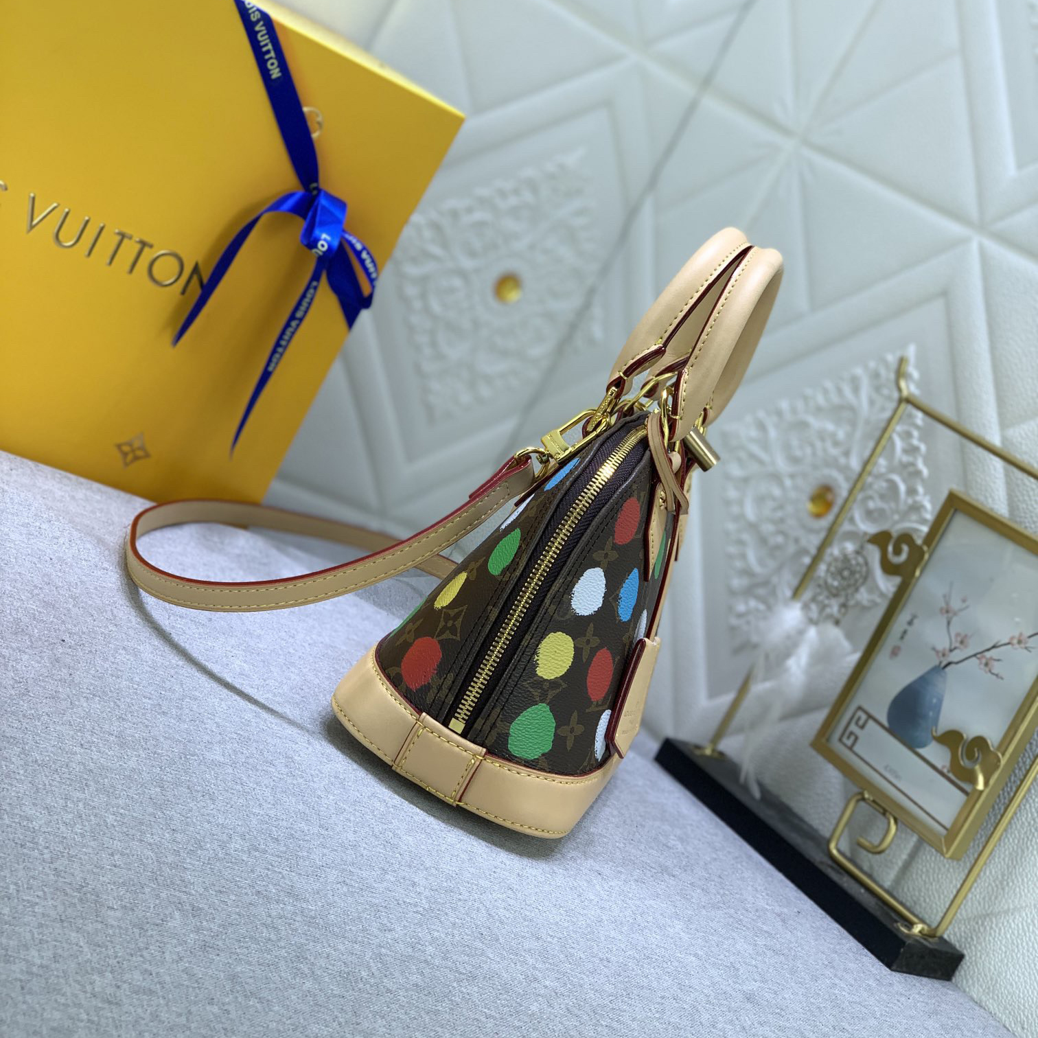 LV Designer Bagss Luxury Bag Colorful Wave Points Shoulder Bag Ladies Fashion Bag High Quality Leather Bag