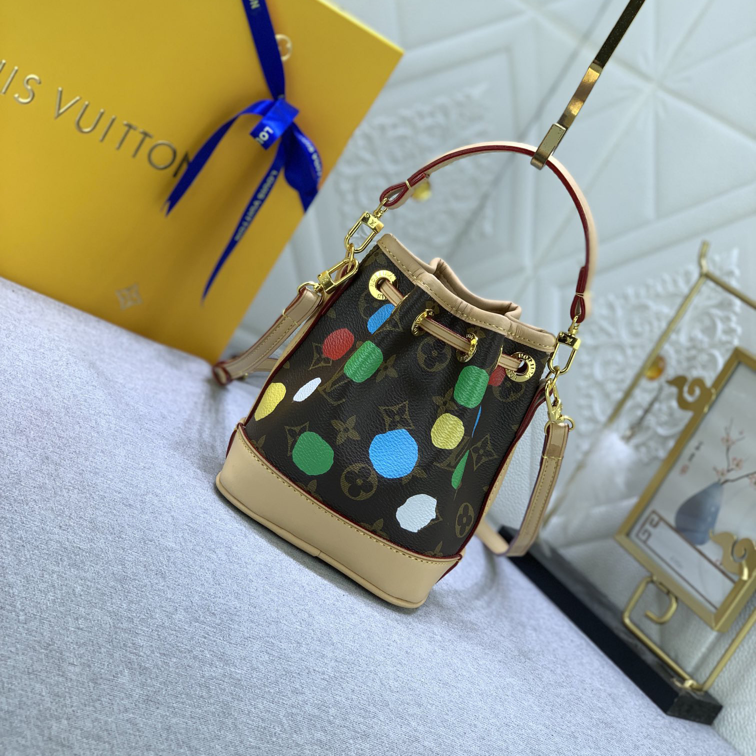 LV Designer Bagss Luxury Bag Colorful Wave Points Shoulder Bag Ladies Fashion Bag High Quality Leather Bag