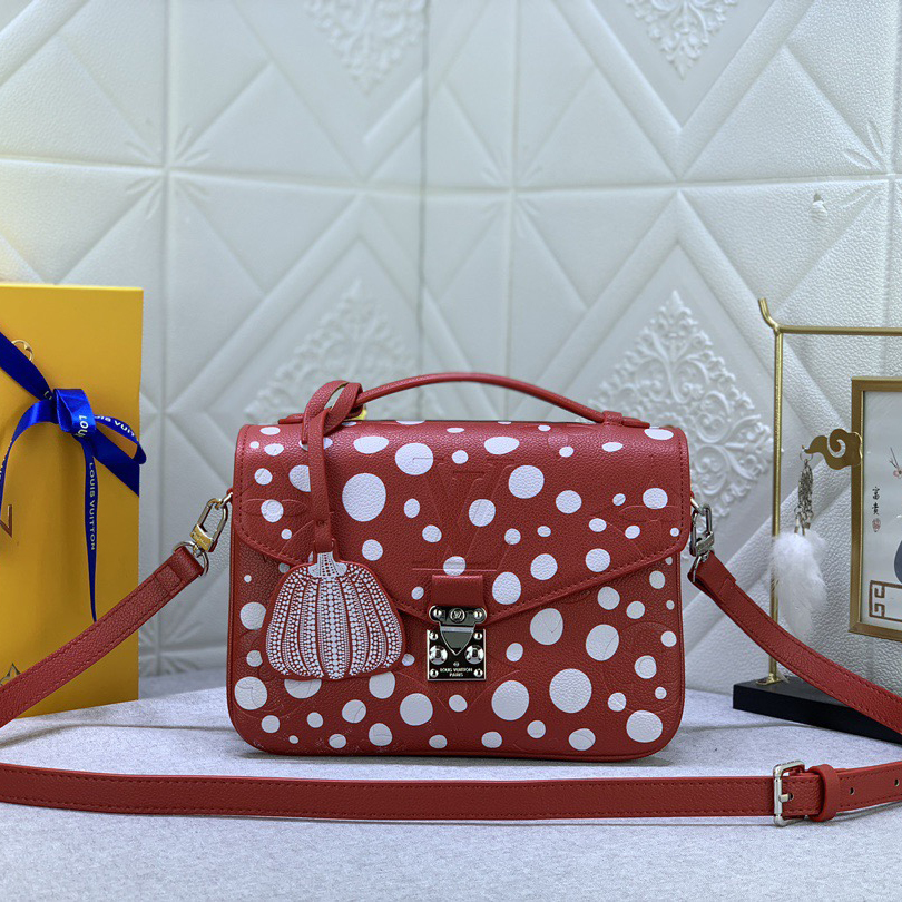 LV Designer Bagss Luxury Bag Classic Handbag Both The Chain And Adjustable Leather Shoulder Strap Can Be Disassembled The Canvas Surface Iconic Polka Dots Of Women Fashion Bag High Quality Leather Bag