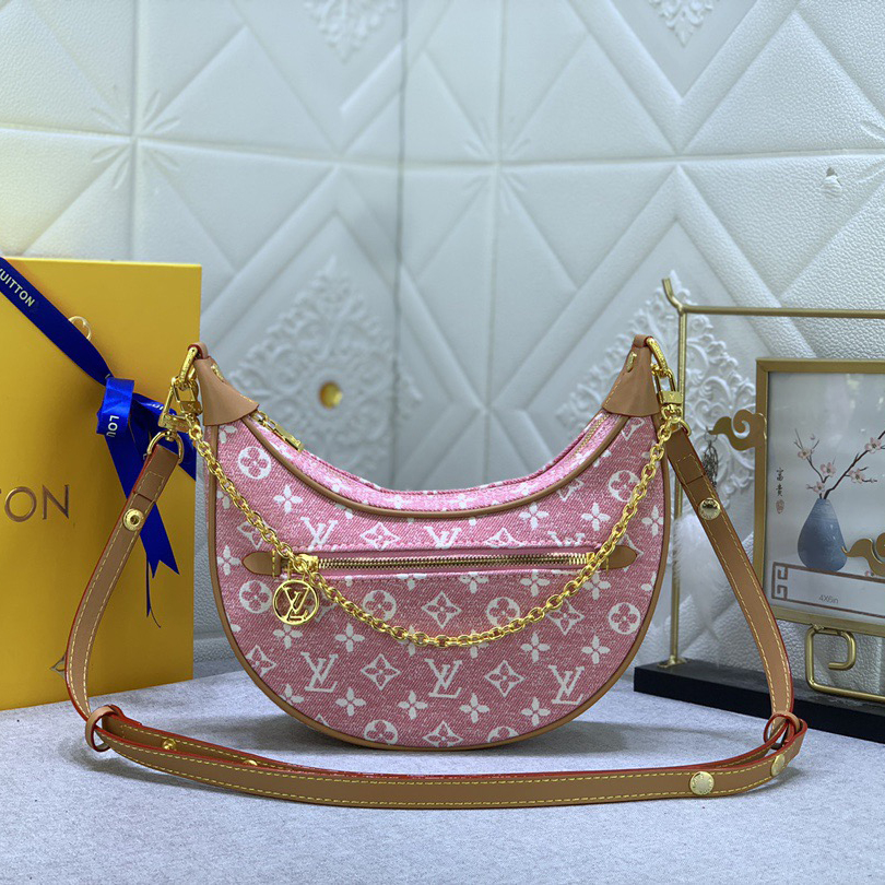 LV Designer Bag Shoulder Bag Luxury Bag Adjustable Shoulder Straps For Easy Shoulder Or Crossbody Crossbody Designer Bag Ladies Casual Handbag Chain Ladies Moon Package Half Circle Package Arc Package Pea Package Mini Bag