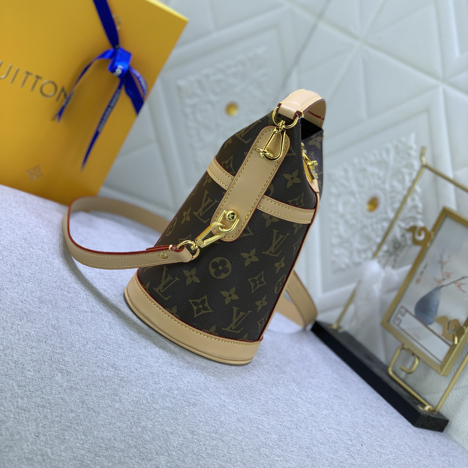 LV Designer Mini Ice Cream Cylinder Women's Shoulder Bag Luxury Bag Detachable Shoulder High Quality Leather Crossbody Fashion Bag