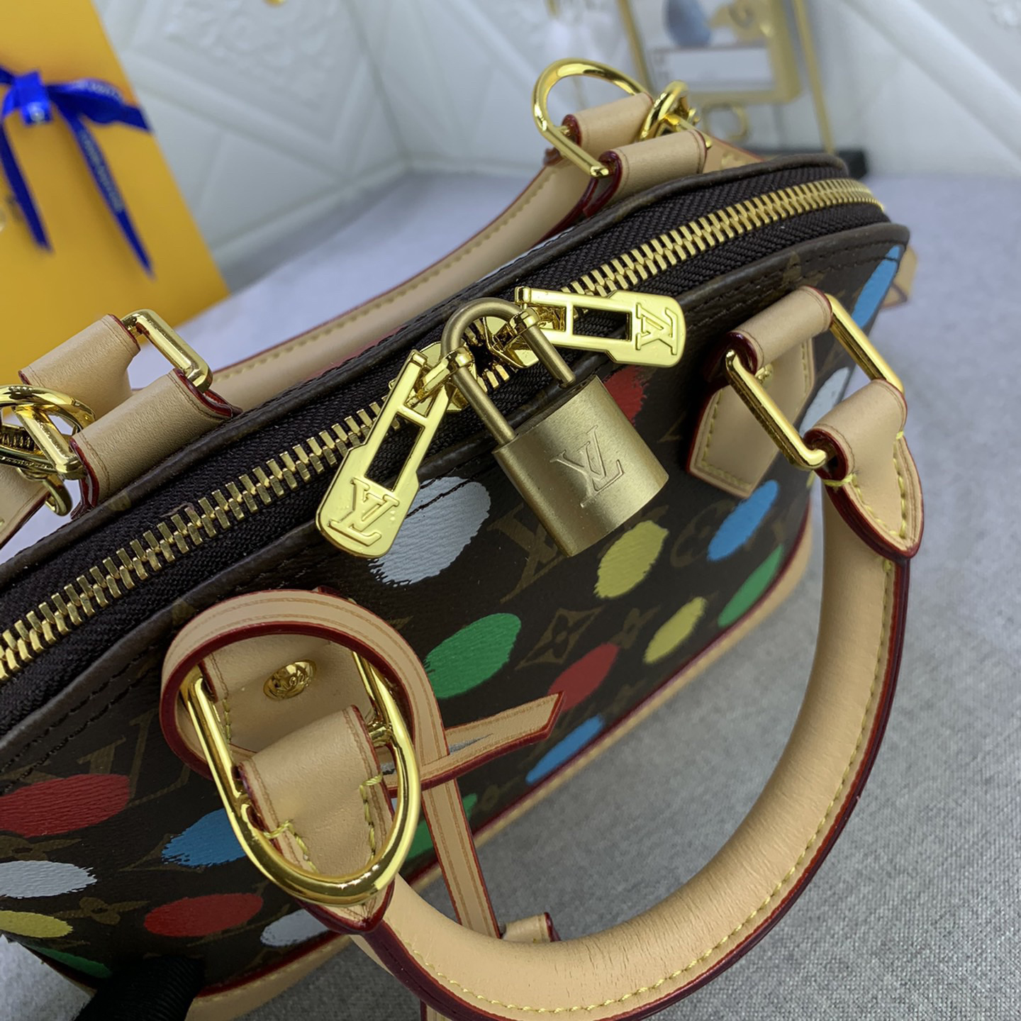 LV Designer Bagss Luxury Bag Colorful Wave Points Shoulder Bag Ladies Fashion Bag High Quality Leather Bag