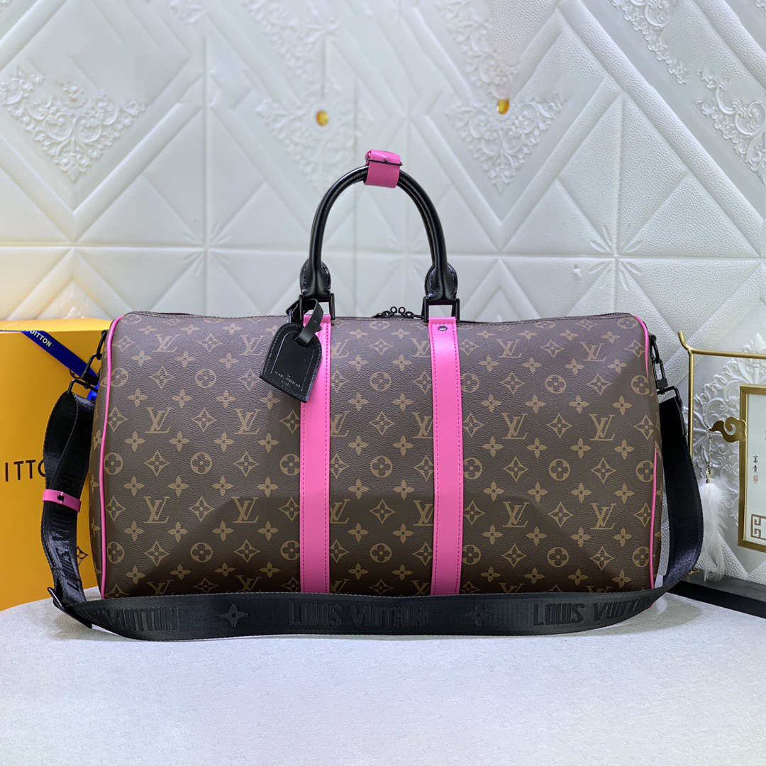 LV High Qualitys Women Bags Luxurys Handbags Unisex Traveling Bag Canvas Cutting Creates Ample Space, Making It A Great Choice For Weekend Short Trips Female Purse Wallet Hand Bag