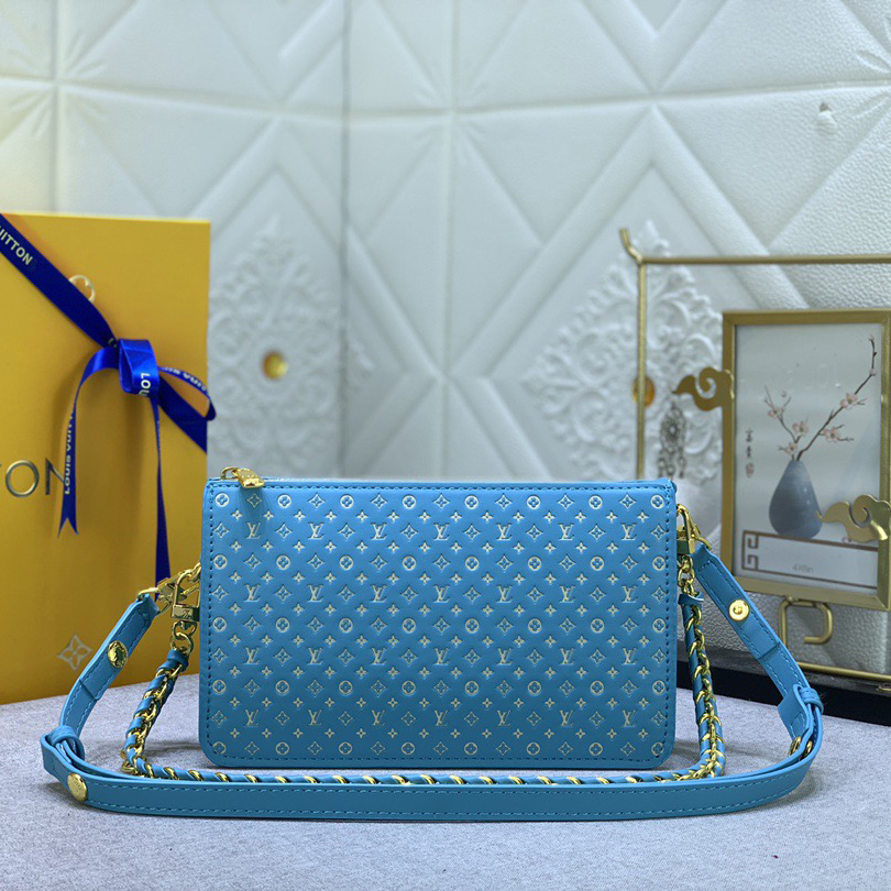 LV High Qualitys Women Handbag Equipped With Detachable And Adjustable Braided Leather Chain Strap For Easy Shoulder Or Crossbody Carrying Lady Clutch Shoulder Tote Female Purse Wallet Hand Bag