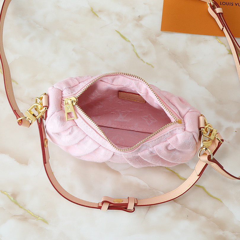 LV High Quality Women Shoulder Bags Luxury Handbags Are Made Of Monogram Cotton Denim Fabric, Paired With Contrasting Cowhide Trim And Eye-Catching Metal Pieces Ladies Clutch Bag Shoulder Tote Female Purse Wallet Hand Bag