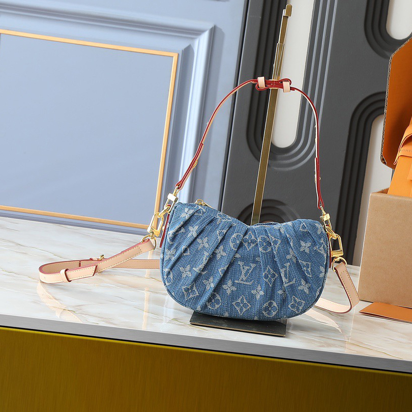 LV High Quality Women Shoulder Bags Luxury Handbags Are Made Of Monogram Cotton Denim Fabric, Paired With Contrasting Cowhide Trim And Eye-Catching Metal Pieces Ladies Clutch Bag Shoulder Tote Female Purse Wallet Hand Bag