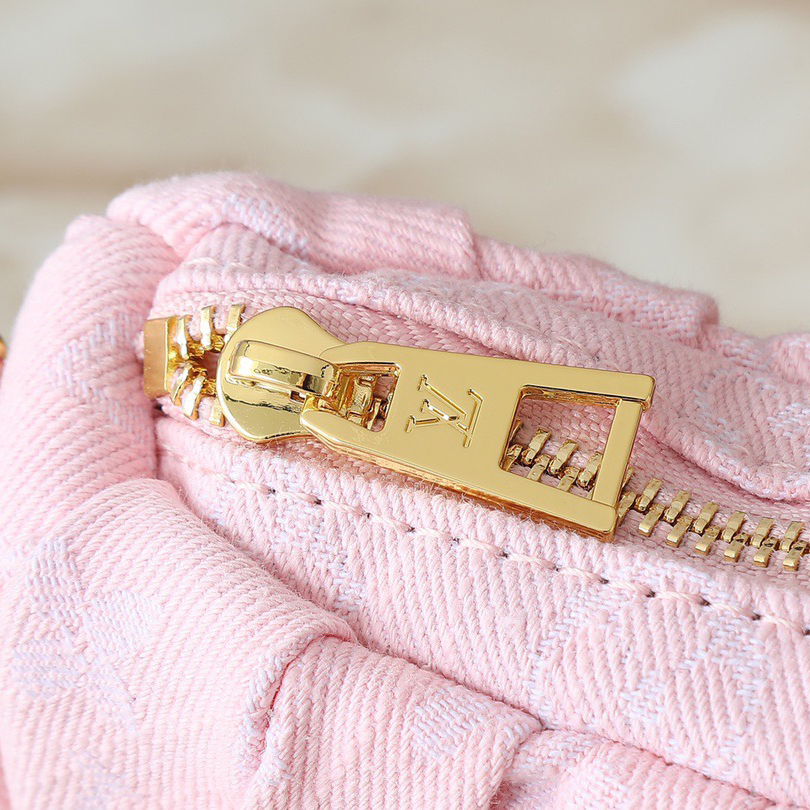 LV High Quality Women Shoulder Bags Luxury Handbags Are Made Of Monogram Cotton Denim Fabric, Paired With Contrasting Cowhide Trim And Eye-Catching Metal Pieces Ladies Clutch Bag Shoulder Tote Female Purse Wallet Hand Bag