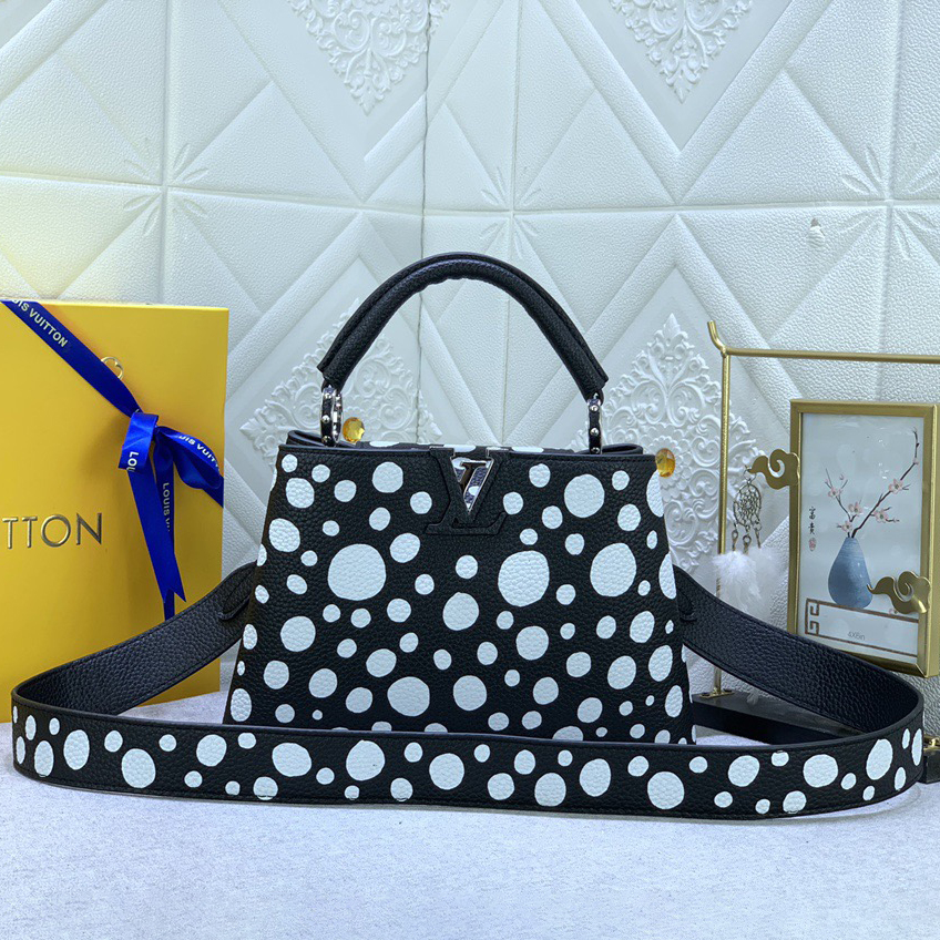 LV Designer Bagss Luxury Bag Classic Handbag Both The Chain And Adjustable Leather Shoulder Strap Can Be Disassembled The Canvas Surface Iconic Polka Dots Of Women Fashion Bag High Quality Leather Bag