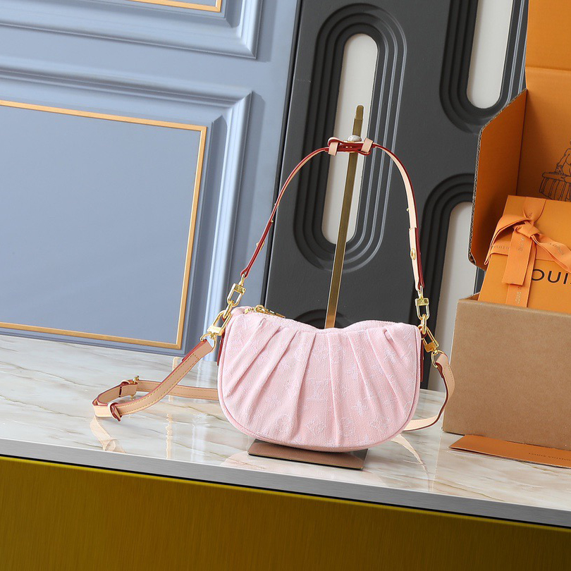 LV High Quality Women Shoulder Bags Luxury Handbags Are Made Of Monogram Cotton Denim Fabric, Paired With Contrasting Cowhide Trim And Eye-Catching Metal Pieces Ladies Clutch Bag Shoulder Tote Female Purse Wallet Hand Bag