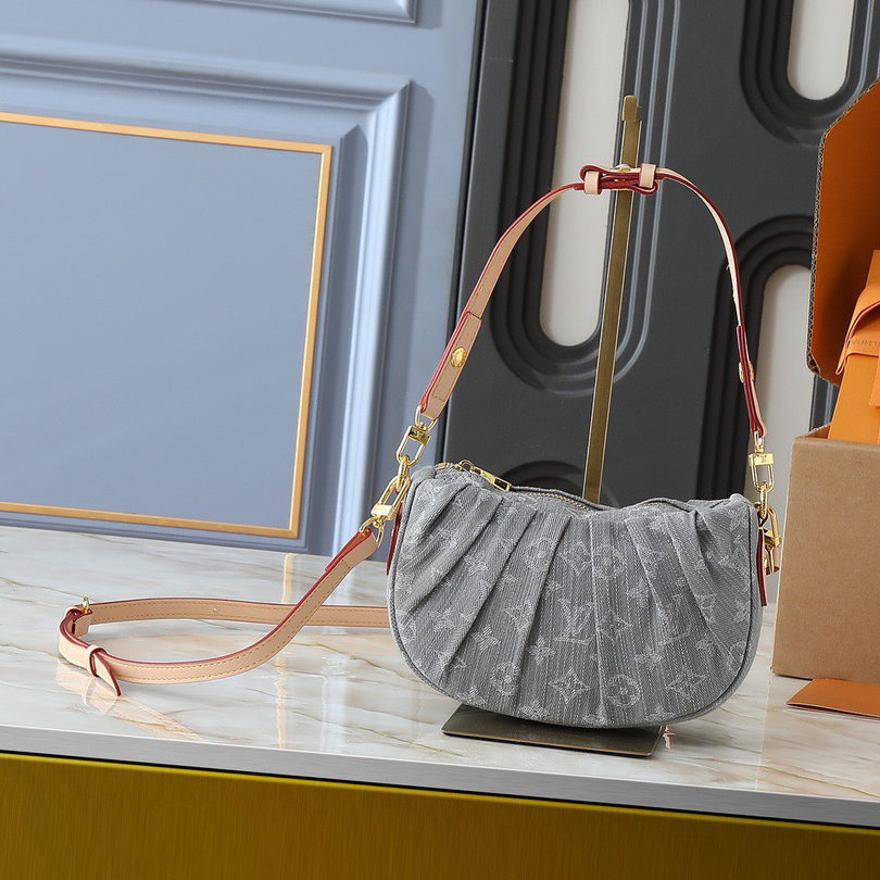 LV High Quality Women Shoulder Bags Luxury Handbags Are Made Of Monogram Cotton Denim Fabric, Paired With Contrasting Cowhide Trim And Eye-Catching Metal Pieces Ladies Clutch Bag Shoulder Tote Female Purse Wallet Hand Bag