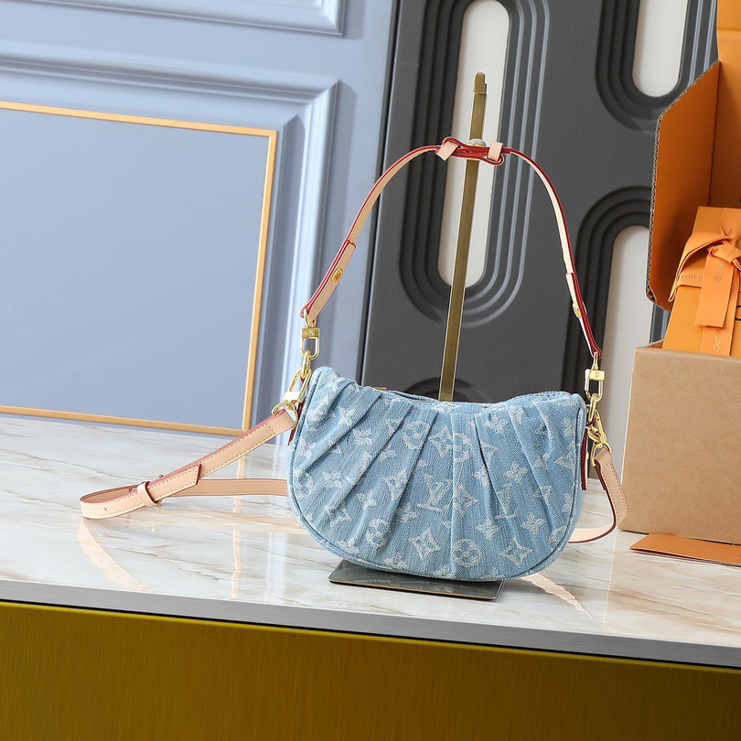 LV High Quality Women Shoulder Bags Luxury Handbags Are Made Of Monogram Cotton Denim Fabric, Paired With Contrasting Cowhide Trim And Eye-Catching Metal Pieces Ladies Clutch Bag Shoulder Tote Female Purse Wallet Hand Bag