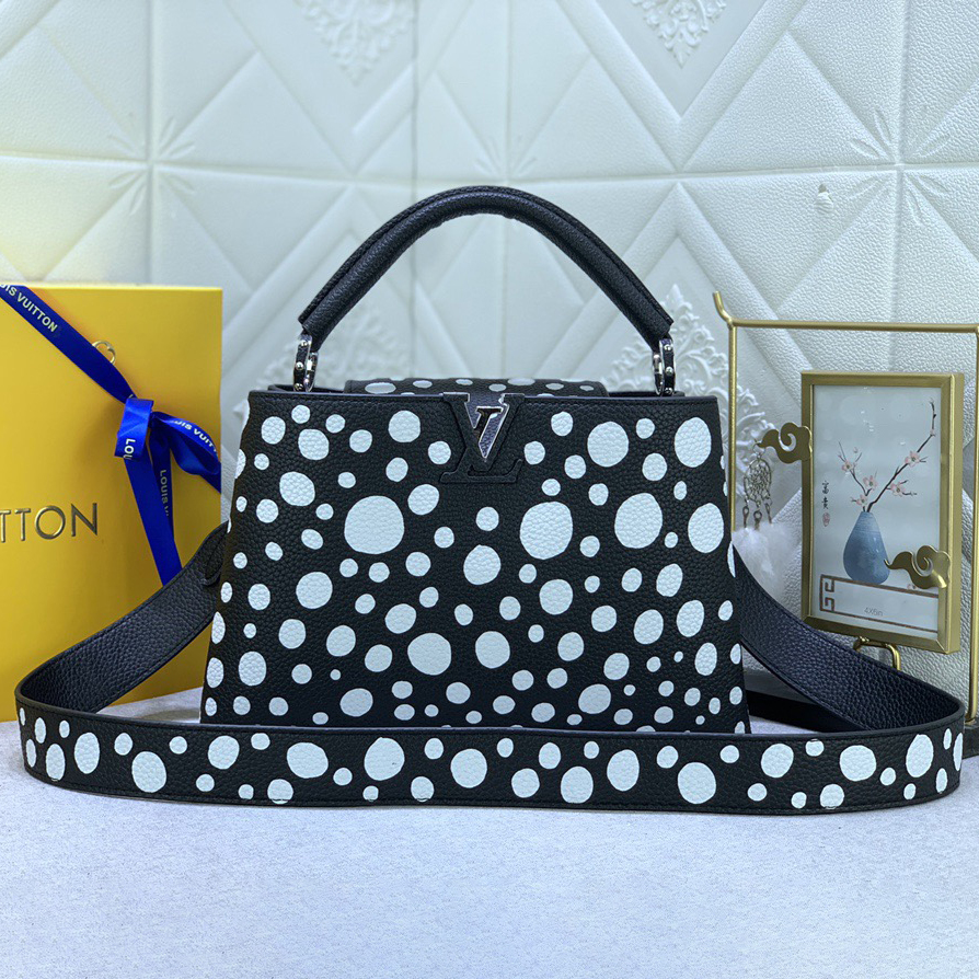 LV Designer Bagss Luxury Bag Classic Handbag Both The Chain And Adjustable Leather Shoulder Strap Can Be Disassembled The Canvas Surface Iconic Polka Dots Of Women Fashion Bag High Quality Leather Bag