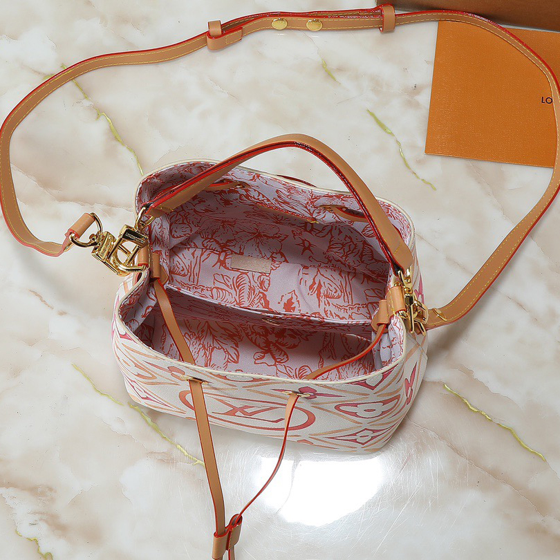 LV High Quality Women Shoulder Bags Luxuries Pink Monogram Pattern Embracing Central LV Circle Logo Ladies Clutch Bag Shoulder Tote Exquisite Bucket Bag silhouette Easy to carry or shoulder carry Female Purse Wallet Hand Bag