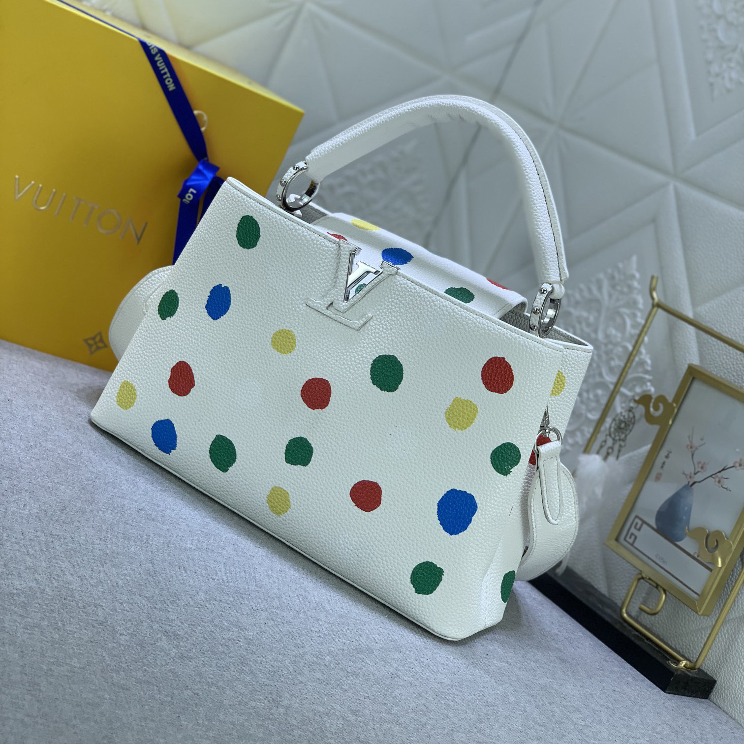 LV Designer Bagss Luxury Bag Classic Handbag Both The Chain And Adjustable Leather Shoulder Strap Can Be Disassembled The Canvas Surface Iconic Polka Dots Of Women Fashion Bag High Quality Leather Bag