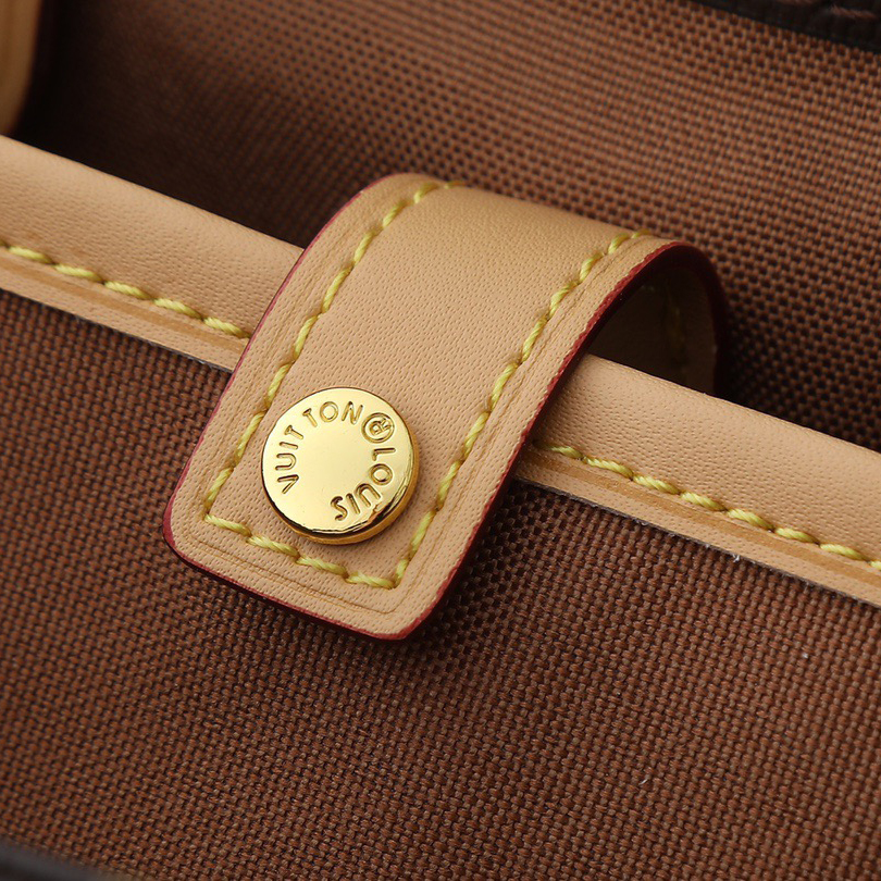 LV High Quality Women Shoulder Bags Luxury Monogram Fabric With Color Changing Yellow Leather Trim For Large Capacity Bag Body Monogram Reverse Shoulder Tote Female Purse Wallet Hand Bag