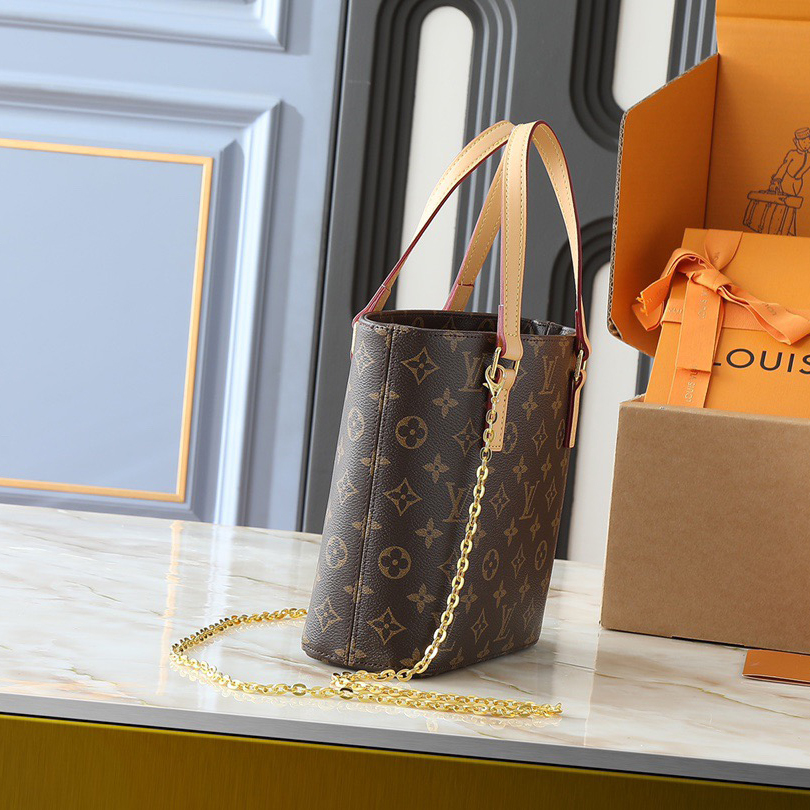 LV High Quality Women Shoulder Bags Luxury Monogram Fabric With Color Changing Yellow Leather Trim For Large Capacity Bag Body Monogram Reverse Shoulder Tote Female Purse Wallet Hand Bag