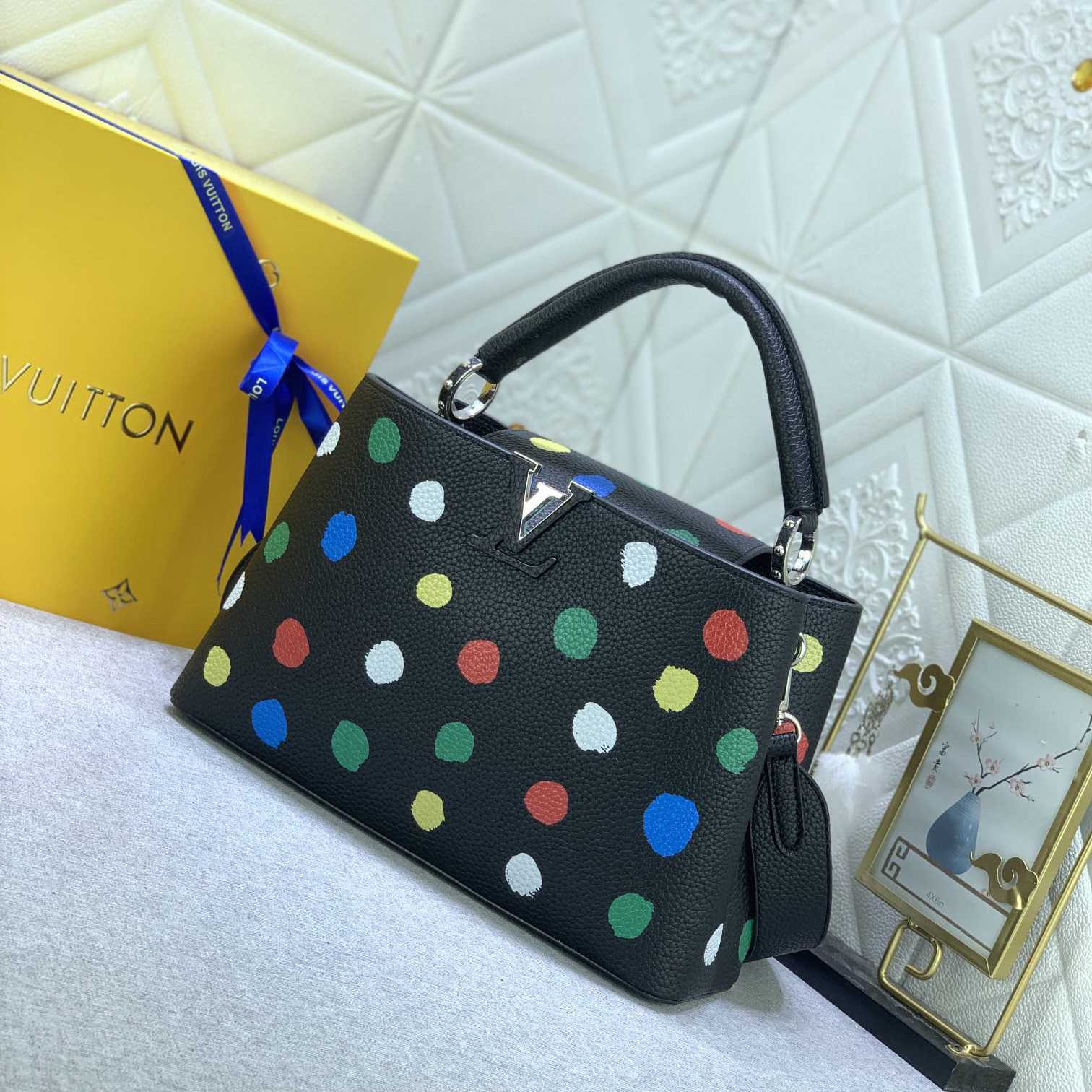 LV Designer Bagss Luxury Bag Classic Handbag Both The Chain And Adjustable Leather Shoulder Strap Can Be Disassembled The Canvas Surface Iconic Polka Dots Of Women Fashion Bag High Quality Leather Bag
