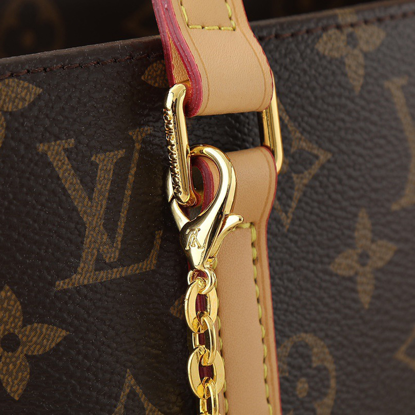 LV High Quality Women Shoulder Bags Luxury Monogram Fabric With Color Changing Yellow Leather Trim For Large Capacity Bag Body Monogram Reverse Shoulder Tote Female Purse Wallet Hand Bag