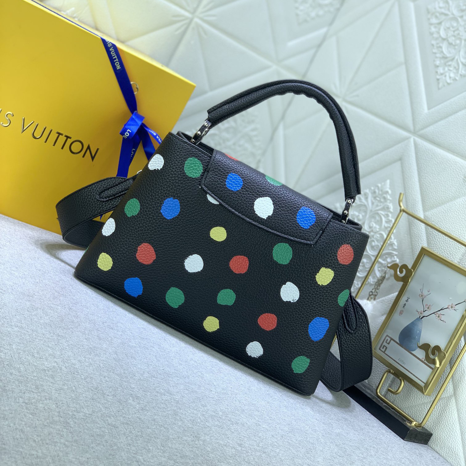LV Designer Bagss Luxury Bag Classic Handbag Both The Chain And Adjustable Leather Shoulder Strap Can Be Disassembled The Canvas Surface Iconic Polka Dots Of Women Fashion Bag High Quality Leather Bag