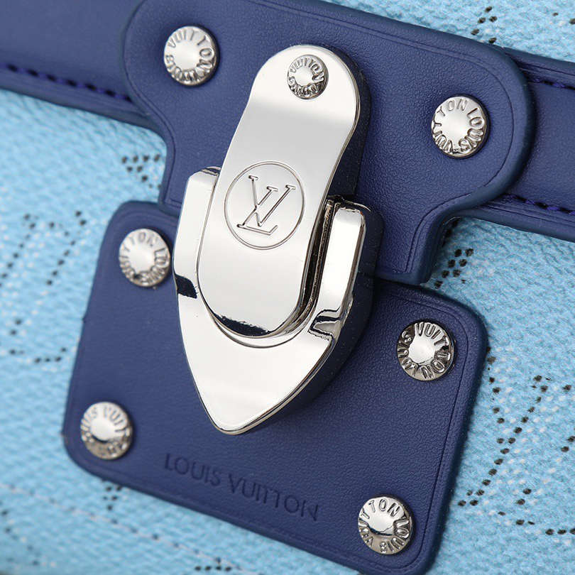 LV High Quality Women Shoulder Bags Luxury Cattle Leather Presents Grain Texture Magnetic Buckle Rivets And Top Handle That Traces Back To Classic Hard Box Elements With Detachable And Adjustable Shoulder Straps For Exquisite Details Female Hand Bag