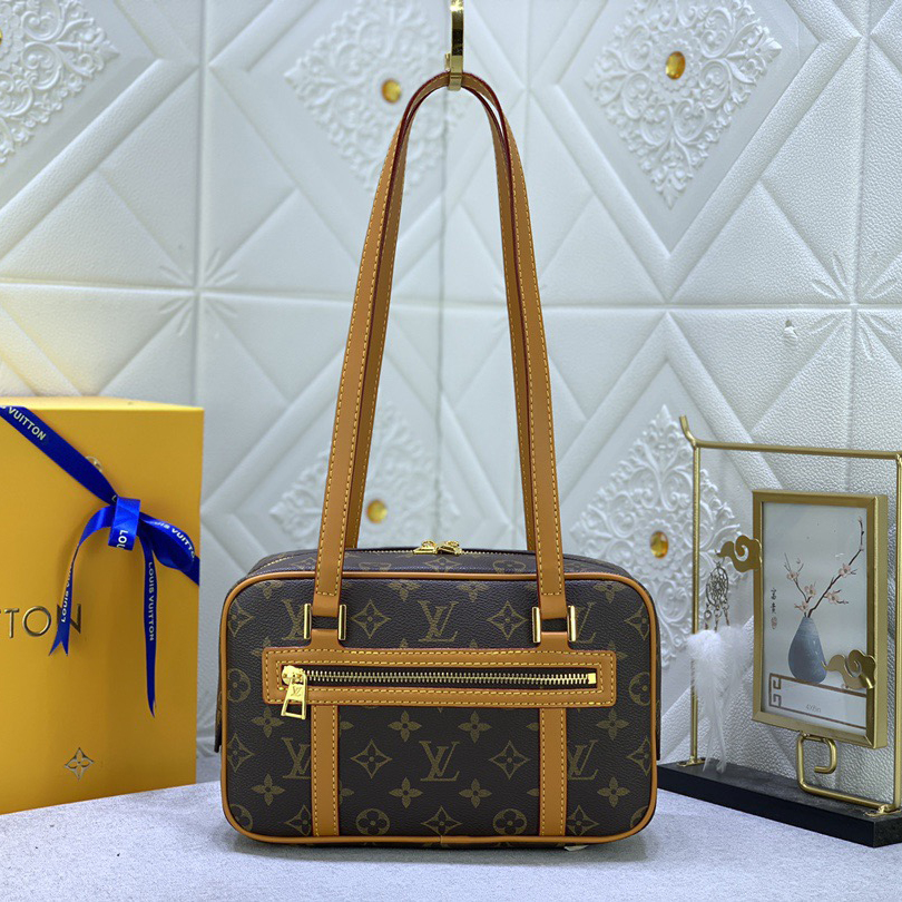 LV High Quality Women Shoulder Bags Luxury Vintage Zipper Box Bag Camera Bag With Shoulder Strap Female Hand Bag