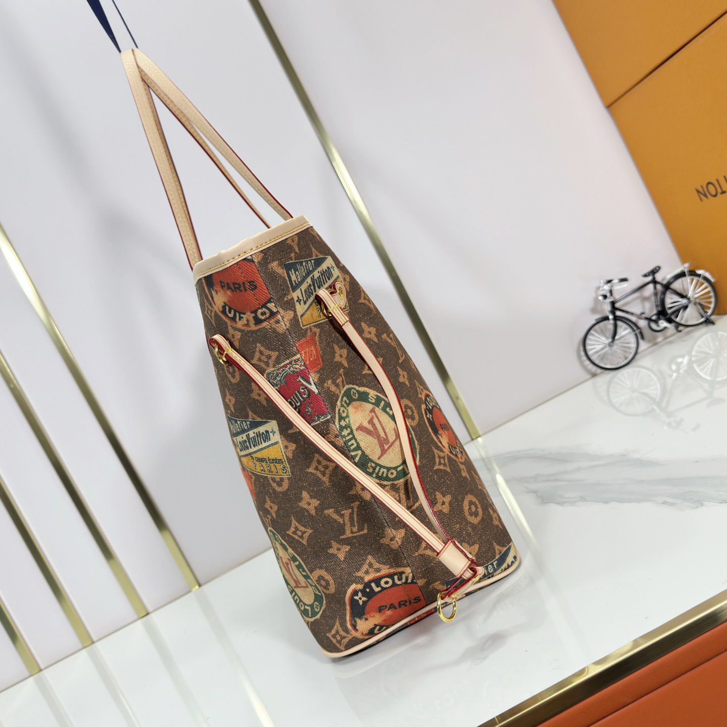 LV High Quality Women Shoulder Bags Luxuries Handbag Made Of Monogram Tiles Canvas Shaped Tote Bag Configuration Printed Zipper Bag Detachable For Separate Use Female Hand Bag